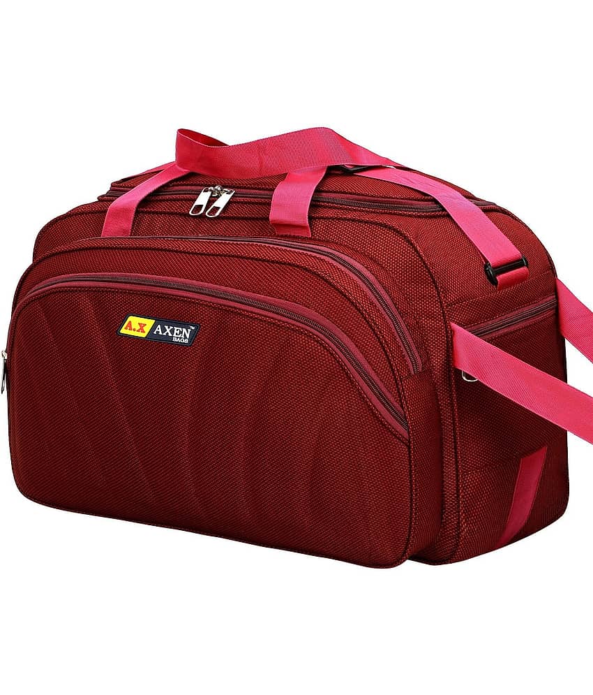 AXEN BAGS 60 Ltrs RED Polyester Duffle Trolley view 2