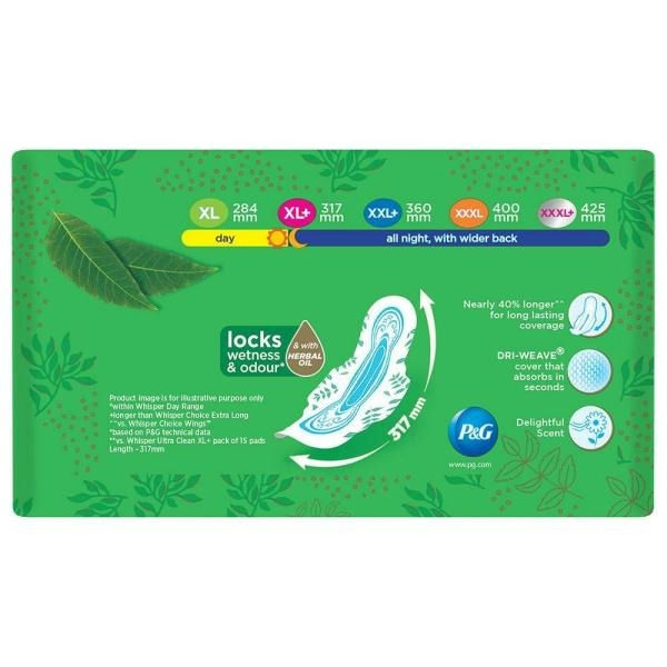 Whisper Ultra Clean Sanitary Napkin With Wings (XL+) - 30 Pads view 2