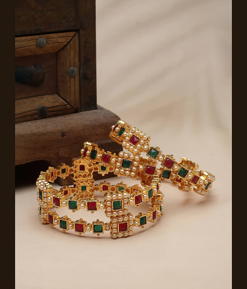 Sukkhi Multicolor Bangle Set ( Pack of 4 ) view 2
