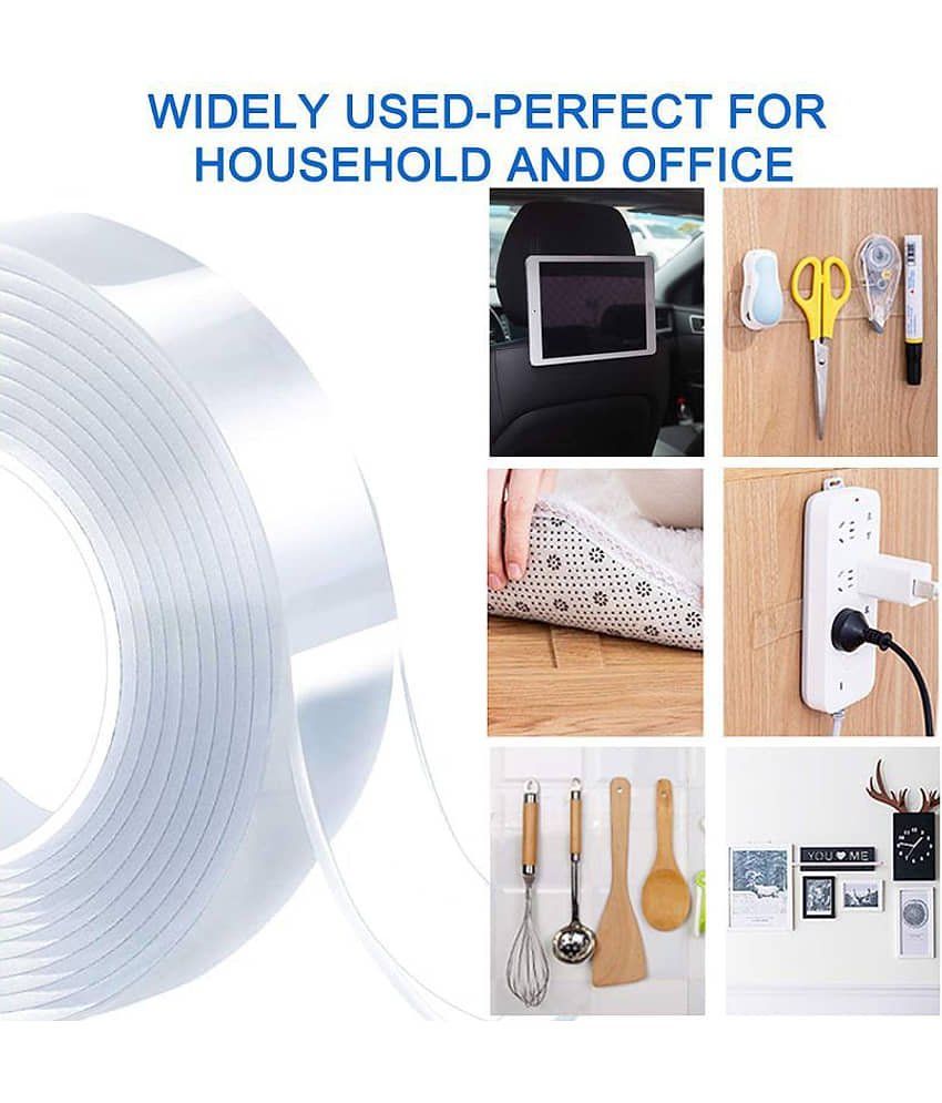 FSN-Double sided Nano Strong Grip Waterproof Traceless Removable Washable Adhesive Reusable Tape view 2