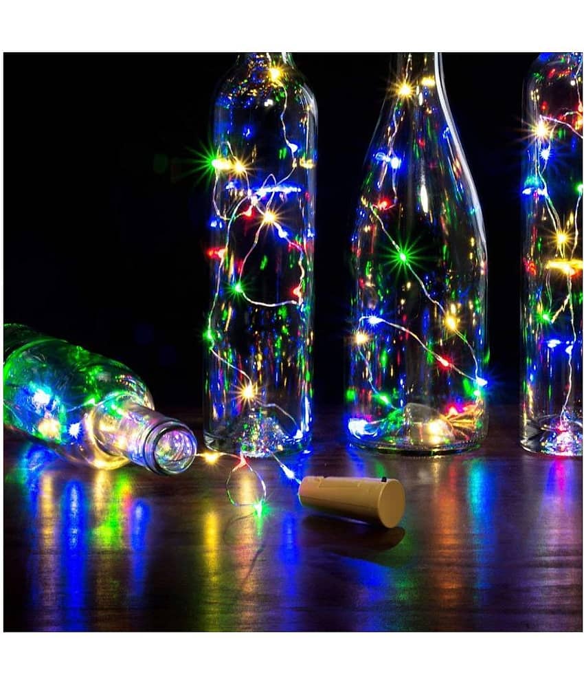 thriftkart 20 LED Wine Bottle Cork String Lights Multi view 2