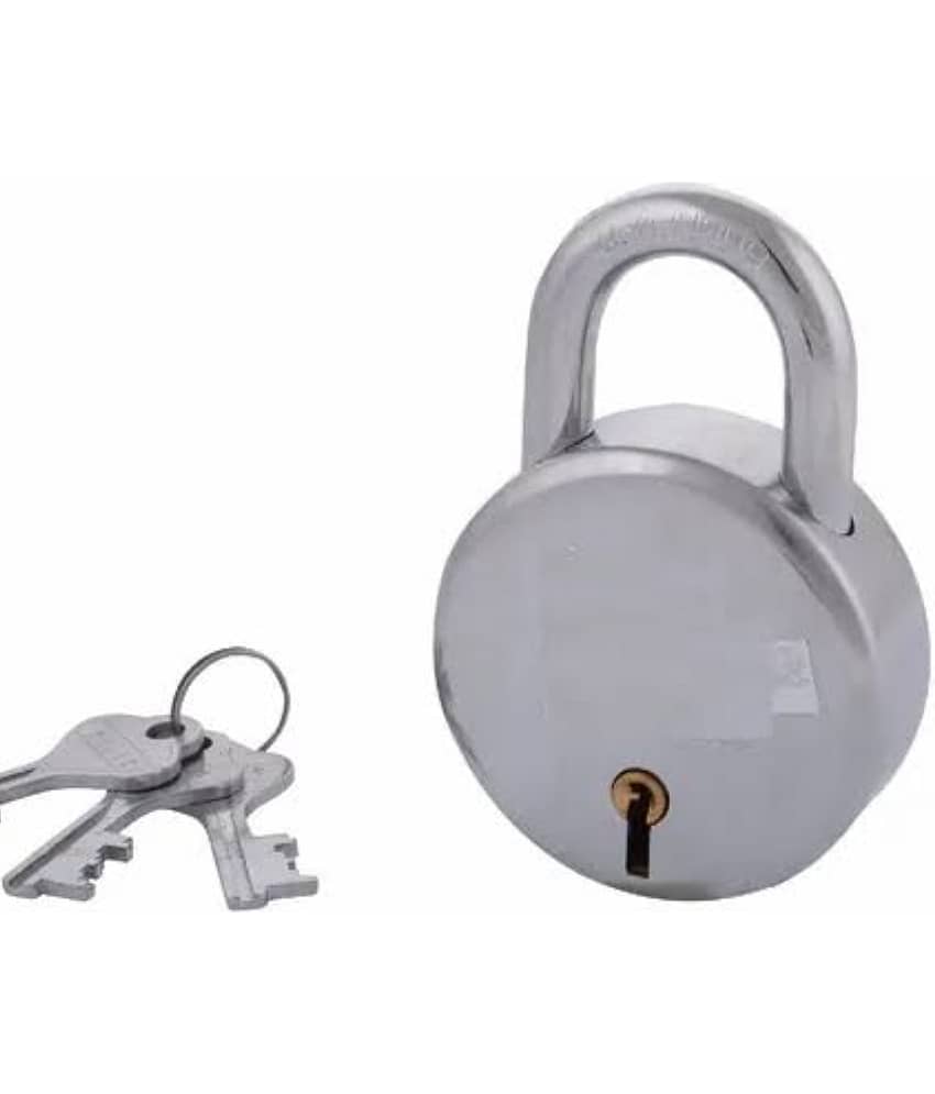 Adison padlock 50 mm pack of 2 with 3 keys double locking system and 6 levers heavy duty stainless steel padlock best for doors pack of 2