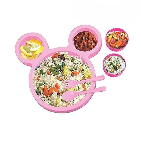UNMEE Cartoon Shaped Smiley Dinner Plates for Kids | Home | Kitchen | Gifting | Birthday | Party | Gifting | Restaurant | (Set of 6) view 2