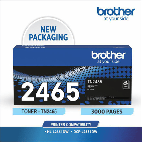 Brother TN-2465 Black Toner Cartridge – Compatible with HL-L2321D, HL-L2361DN, DCP-L2541DW, MFC-L2701DW Laser Printers view 2