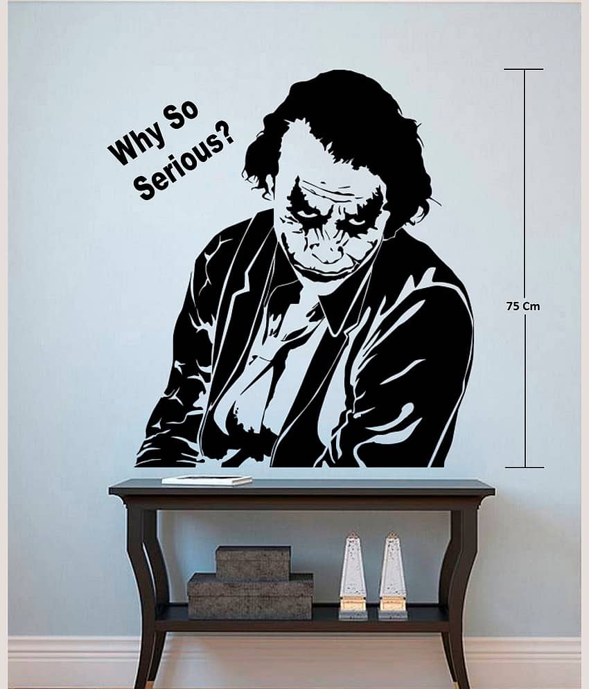 Asmi Collection Why So Serious Motivational Quotes Wall Sticker ( 75 x 70 cms ) view 2