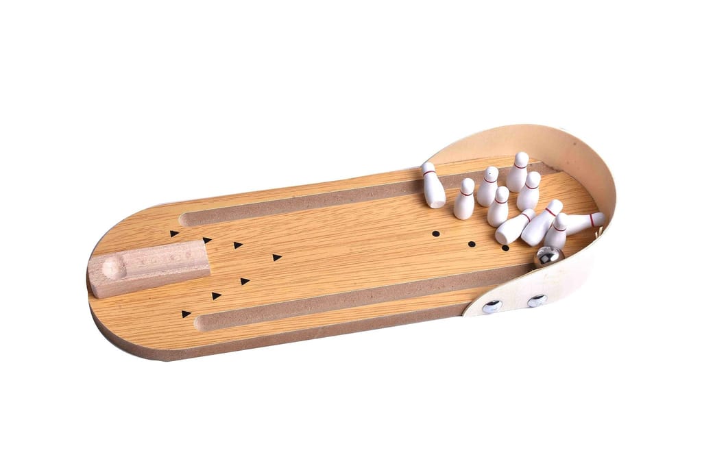 Mini Wooden Bowling Game Set view 2