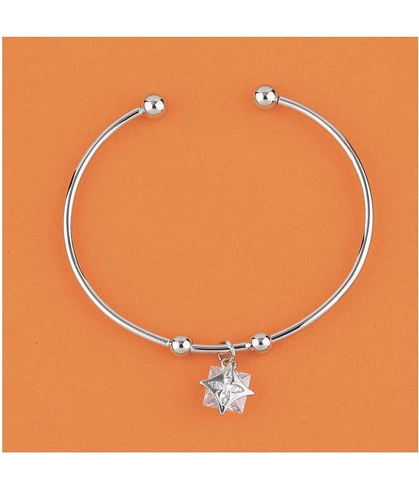 SILVER SHINE Attractive Party Wear Adjustable Bracelet With Diamond For Women Girls view 2