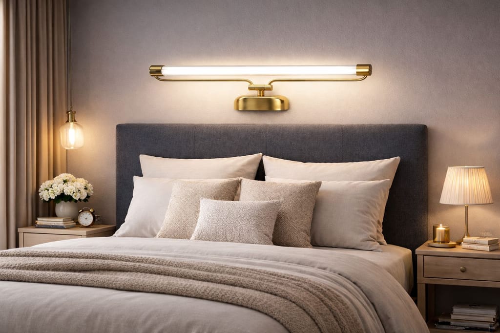 SPARKWORLD LED Picture Light 12W Wall Mounted | Gold Finish | 470mm Length | Warm White | Bathroom Mirror & Wall Art Light | Colour: LX546WL/12W/GD view 2