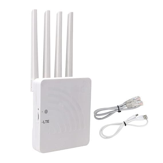 4G Wireless Wi-Fi Router With Sim Card Slot & 4 Antennas (White) view 2