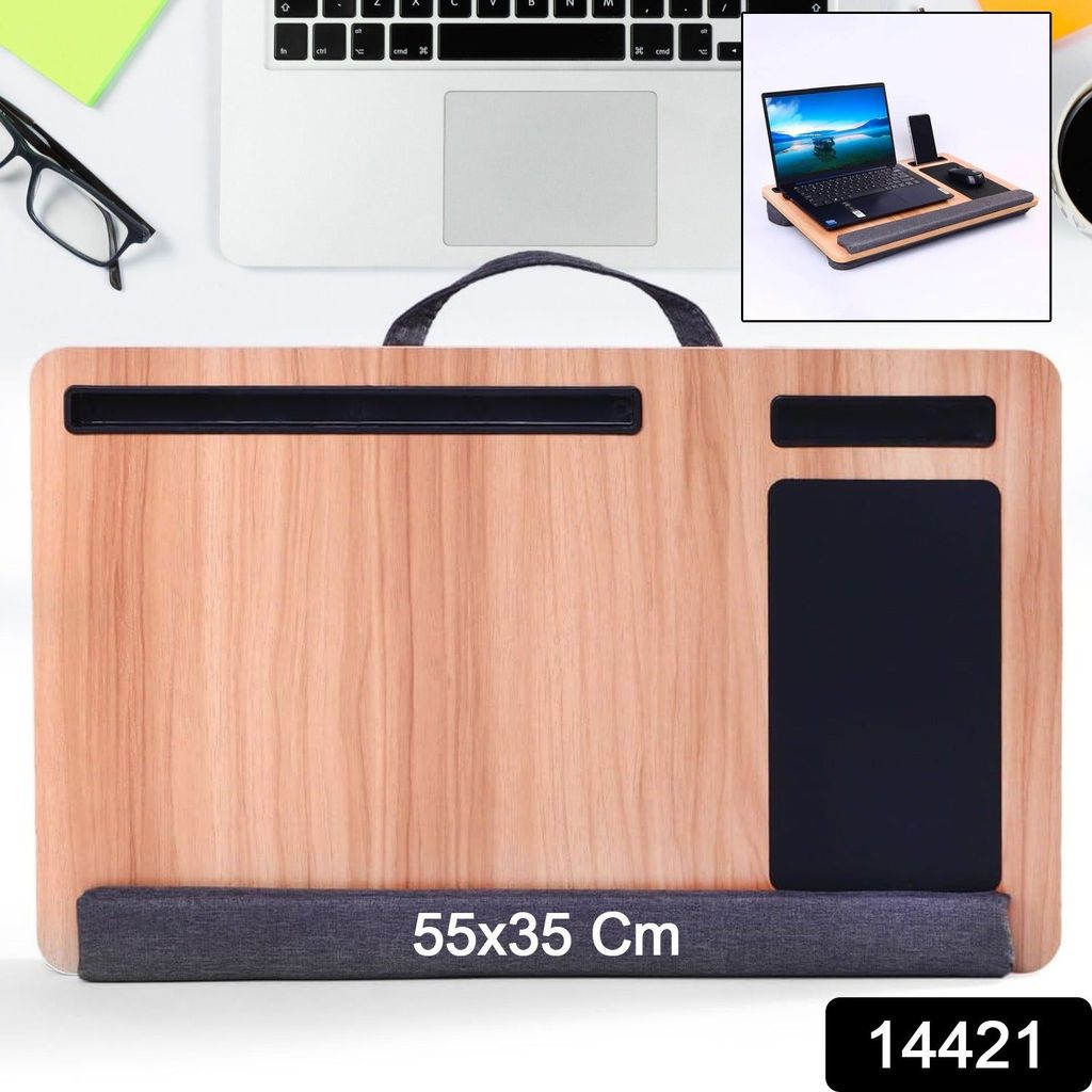 Portable Laptop Table with Mouse Pad (55×35 Cm / 1 Pc) view 2