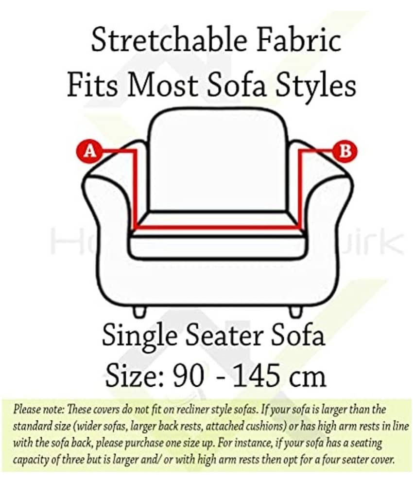 House Of Quirk 1 Seater Polyester Sofa Cover ( Pack of 1 ) view 2
