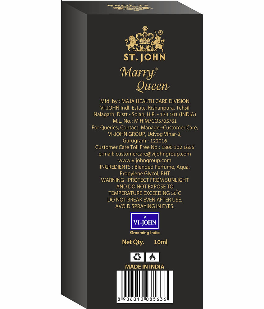 ST.JOHN Cobra Narcotic & Marry Queen Pocket Perfume For Men 10ml Each (20ml)- Pack of 2 view 2