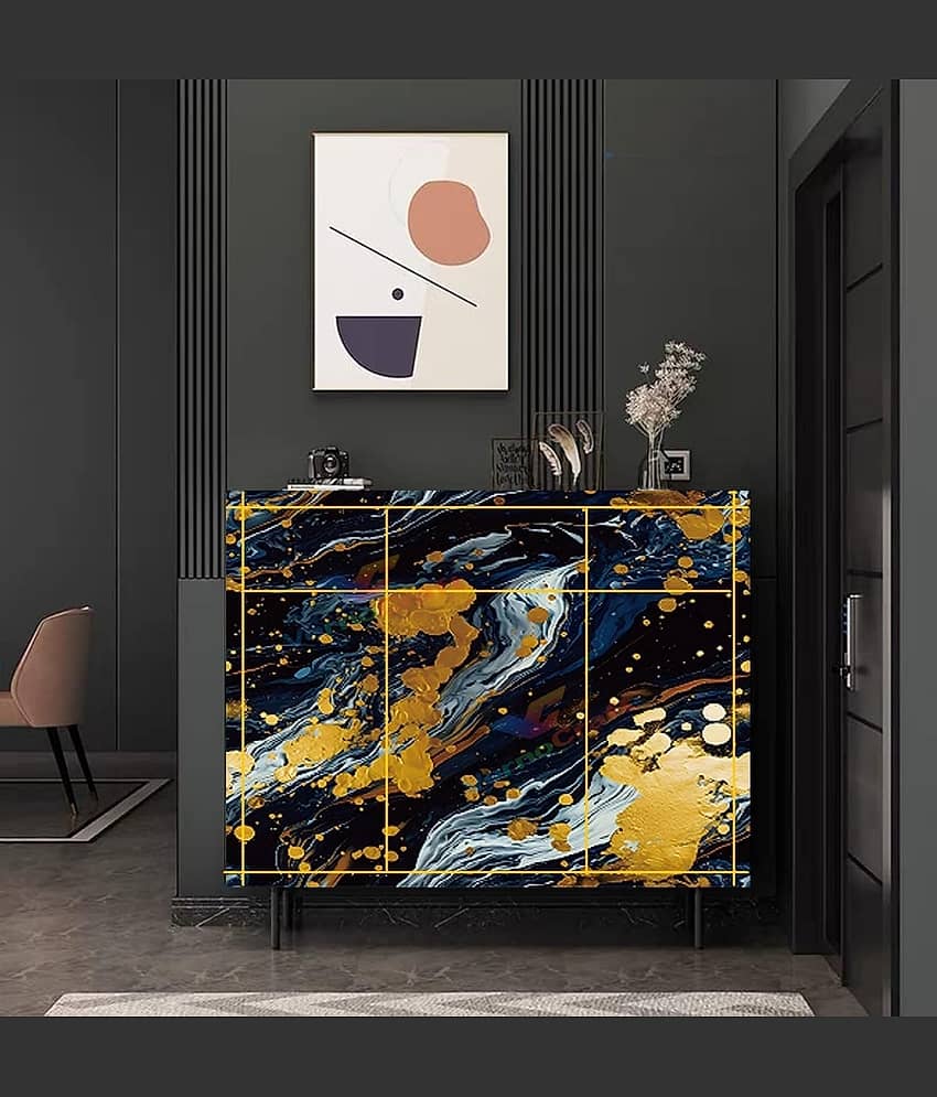 WALLPAPER , Self Adhesive Galaxy Gold Kitchen Stickers Wallpaper PVC Waterproof Wallpeper for Kitchen, Table, Living Room, Bed Room, Cafe Wall , KITCHEN TABLE , FURNITURE , RESTAURANT , HOTEL , KIDS ROOM WALL view 2