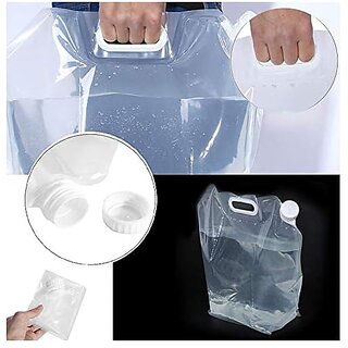Water Container 15.7 x 15.0inch 10L Transparent Folding Collapsible Water Bottle Bucket Storage Lifting Bag for Outdoor Sports Barbecue Camping Hiking Picnic' view 2