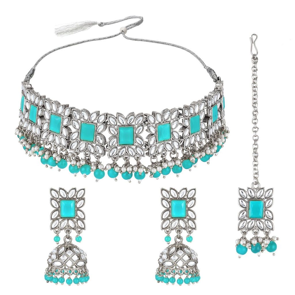 Morison Luxurious Gold Necklace and Earrings Set Crafted for Elegance view 2