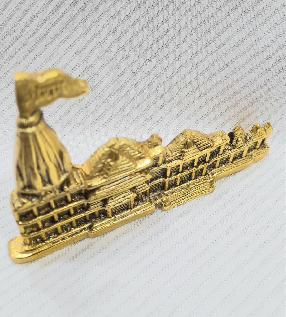 Ram Mandir Ayodhya Model Shri Ram Janmbhumi Temple Statue, showpiece in 4 Inches for car dashboard, home, shop, office table and gifts purpose view 2