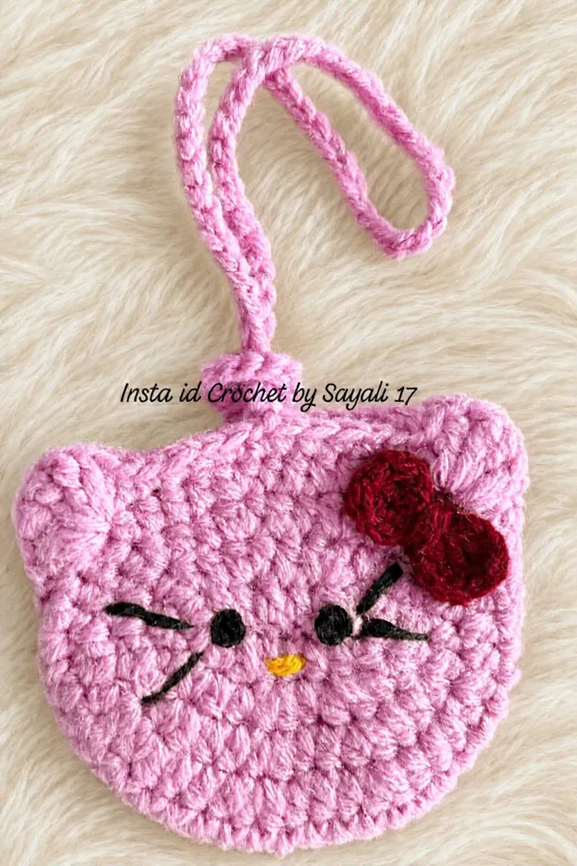 Crochet Hello Kitten Pouch