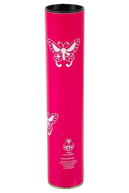 DIY Block Print your own Dupatta kit Pink Butterfly view 2