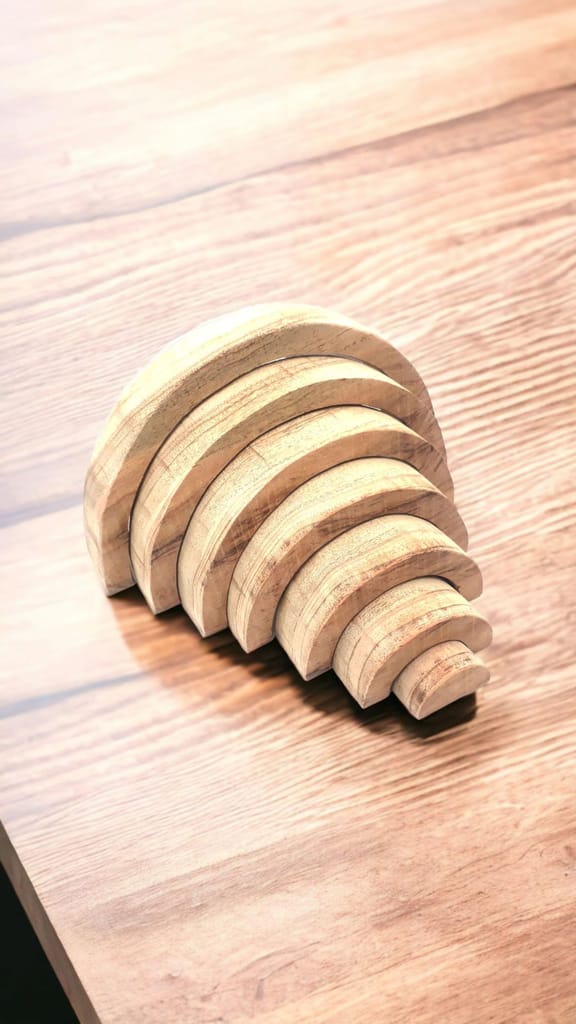 neemtoys Rainbow Stacking Arc Toy|for Kids of Age 2 to 5 Yrs|Gift for Babies|Pure&Organic Neem Wood,Wooden, 7 Pcs view 2