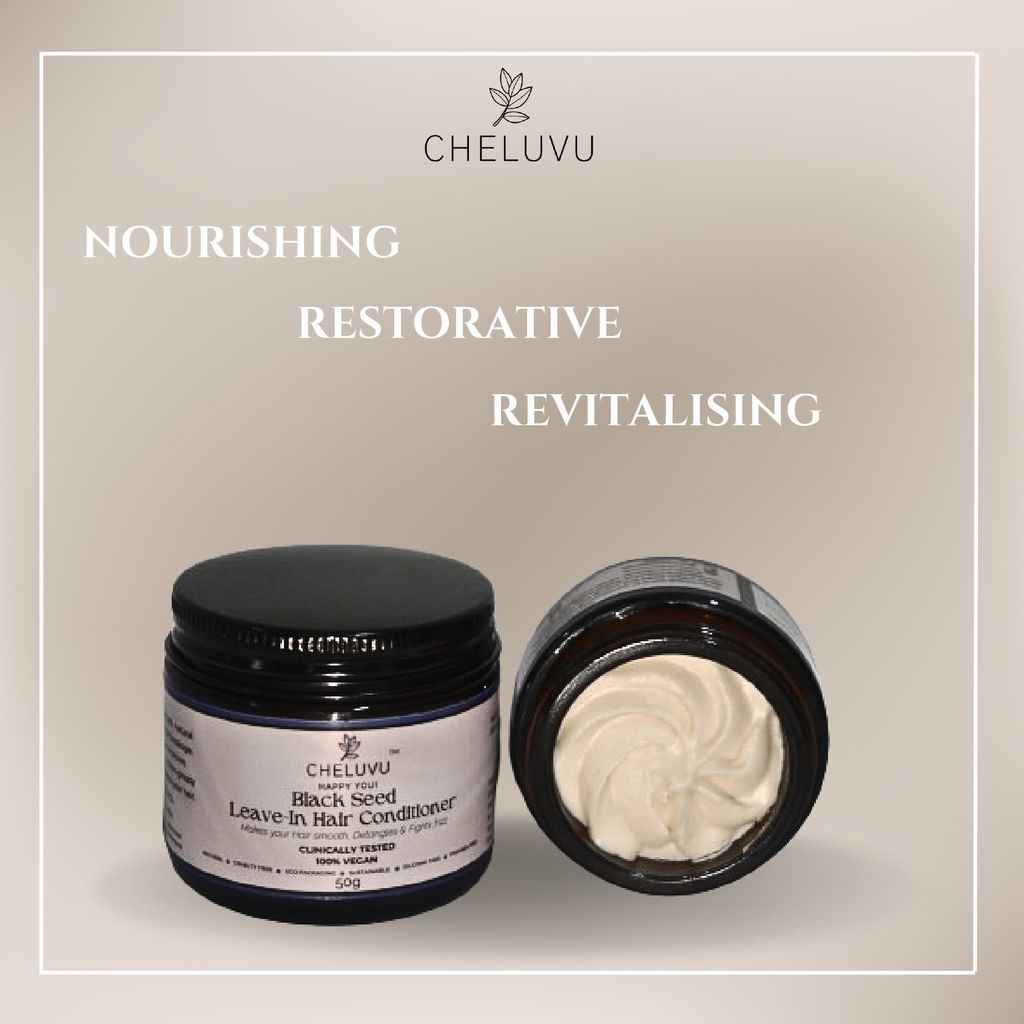 Cheluvu Leave-In Conditioning Cream - Natural Hair Care, Softens, Detangles, Frizz Control" 25 gm view 2