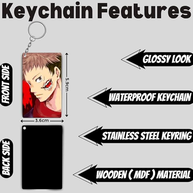 Jujutsu Kaisen Anime Keychains Kit - (Set Of 4 Jujutsu Kaisen Anime Keychains view 2