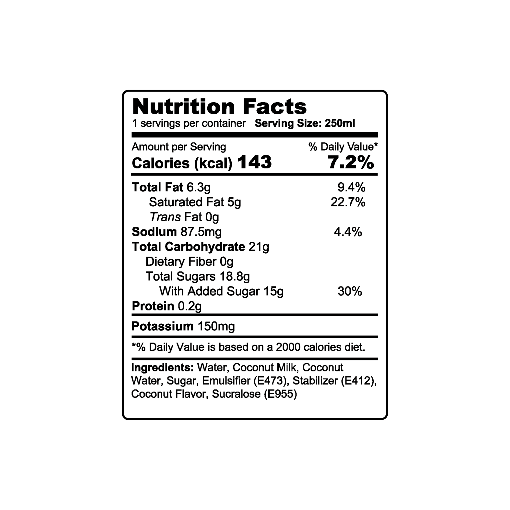 Newtreo Coconut Original Flavore Milk 250ml view 2