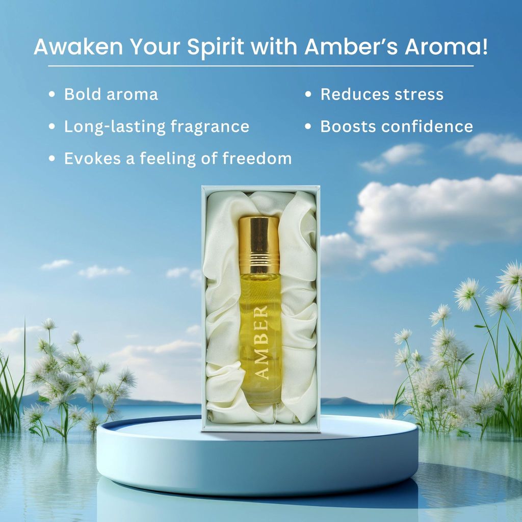 Tatha White Musk - Amber Attar Fragrance 10ml � Unisex Signature Scent, Long-Lasting Aroma, Natural Ingredients, Ideal for Daily Use and Special Occasions view 2