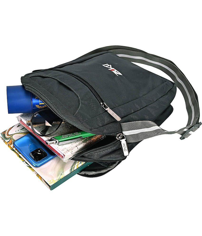 ZAIKO BAGS Black Solid Messenger Bag view 2