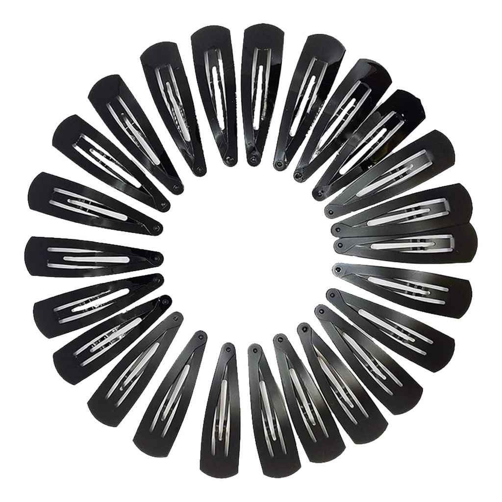 24pcs Black Tic Tac Hair Pins