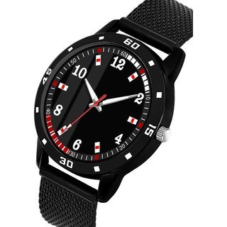 HRV Men's Round Dial Black Strap Analog Watch view 2