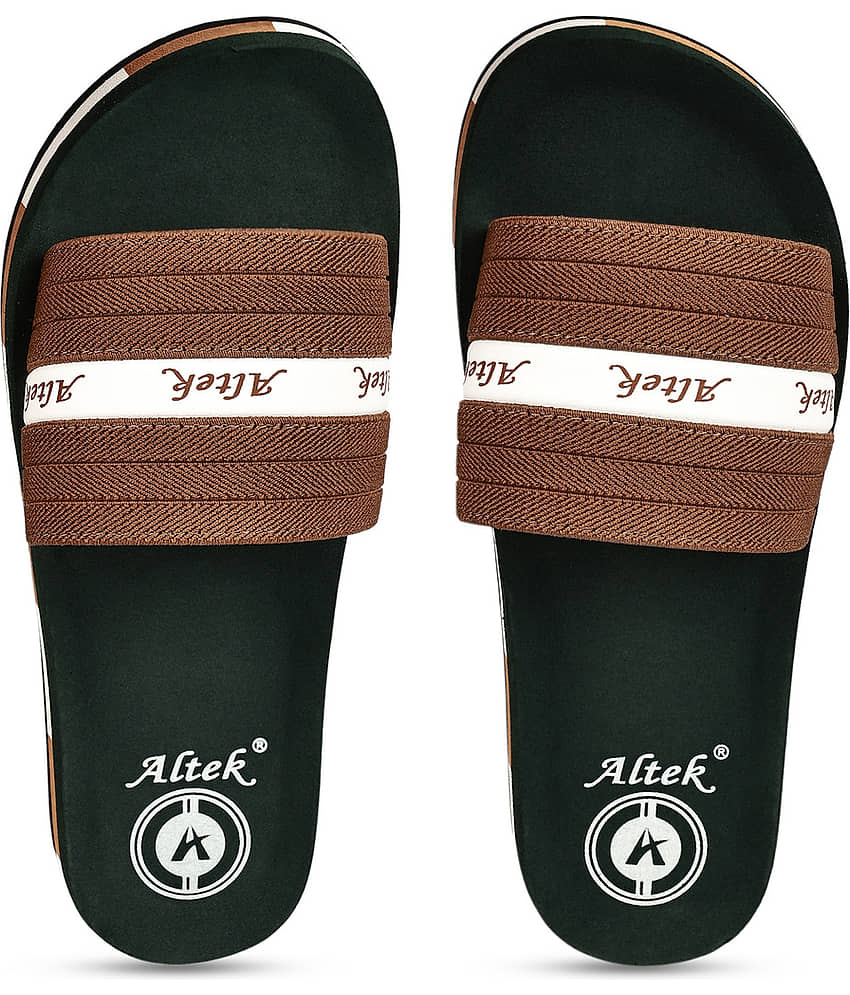 Altek Green Men's Slide Flip Flop view 2