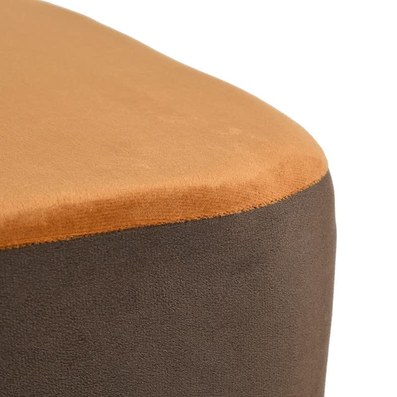 ShadowKart Sitting Stool Ottoman Pouffes for Living Room Sitting Bench Furniture Wooden Footrest Pouf Seat Puffy Foam Small Foot Stool for Office Home Decor, 16x16x18 Inch view 2
