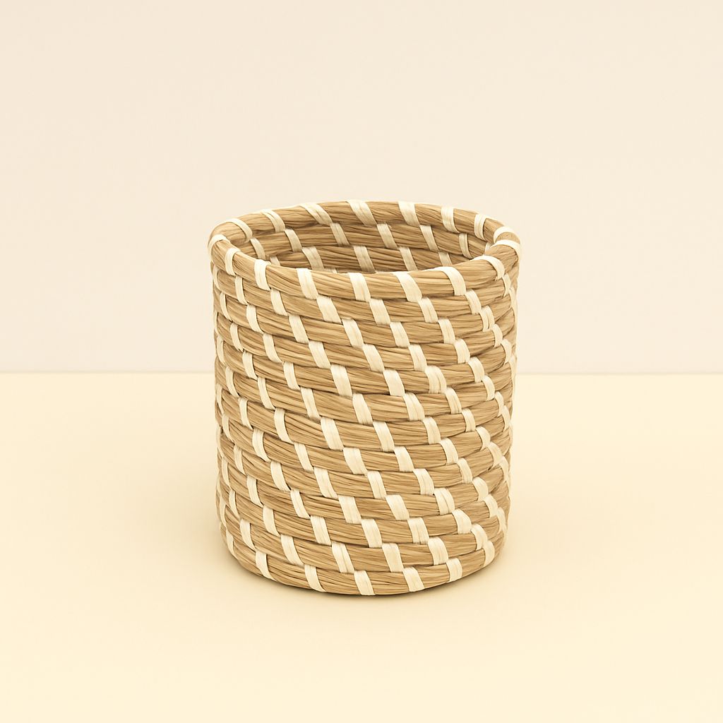 Handwoven Tigergrass Pen Stand (Pack of 2) view 2
