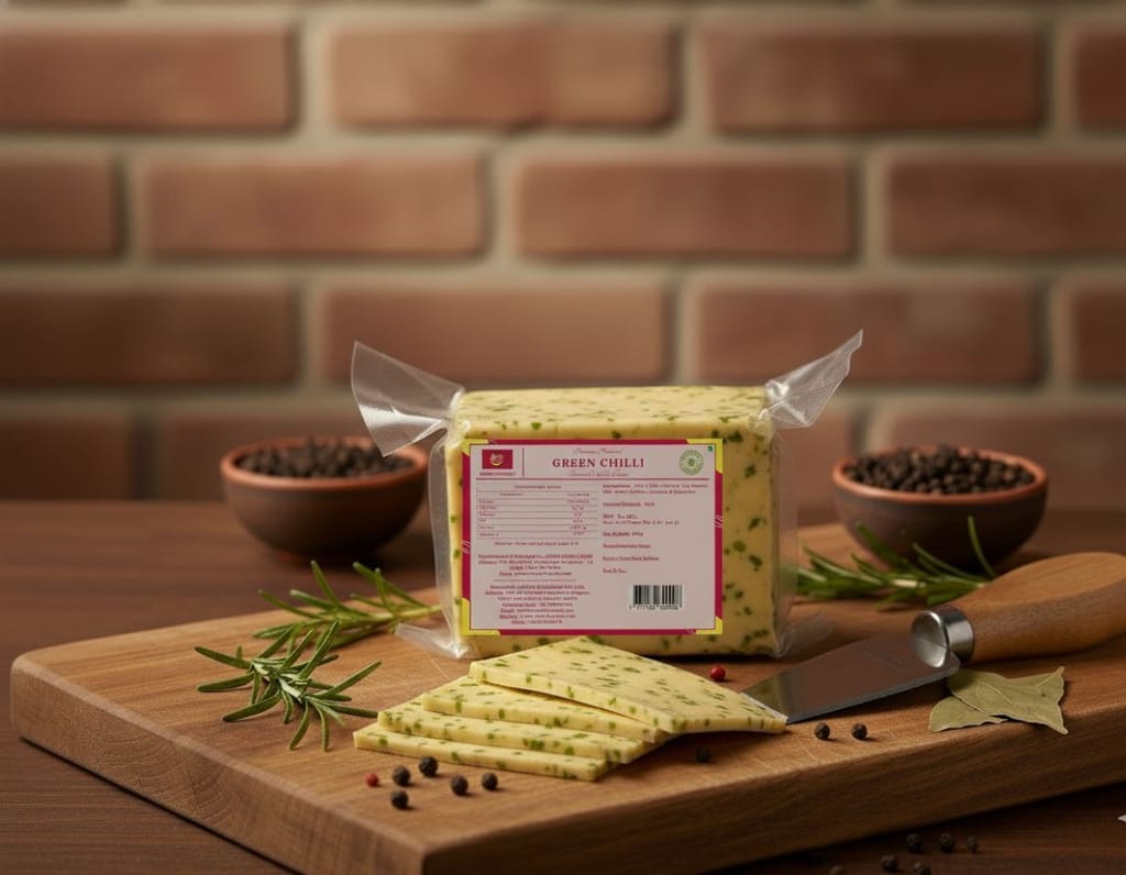 Mishti Gourmet Green Chilli Cheddar 200g view 2