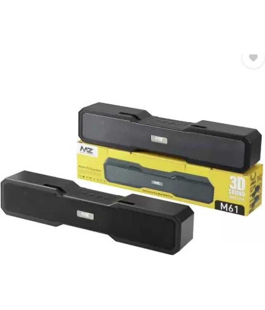 MZ M61 10 W Bluetooth Speaker Bluetooth V 5.0 with SD card Slot Playback Time 6 hrs Black view 2