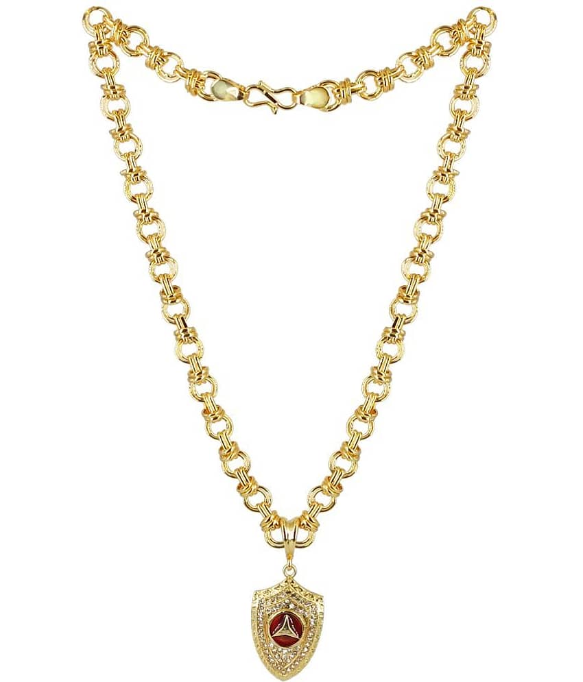 KRIMO - Golden Pendant set ( Pack of 1 ) view 2