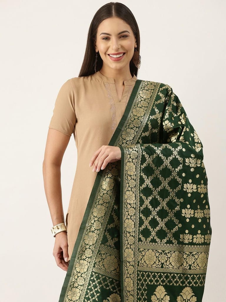 Women's Fancy Woven Banarasi Silk Dupatta view 2