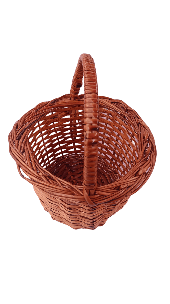 Handwoven Wicker Picnic Basket with Lid and Handle view 2