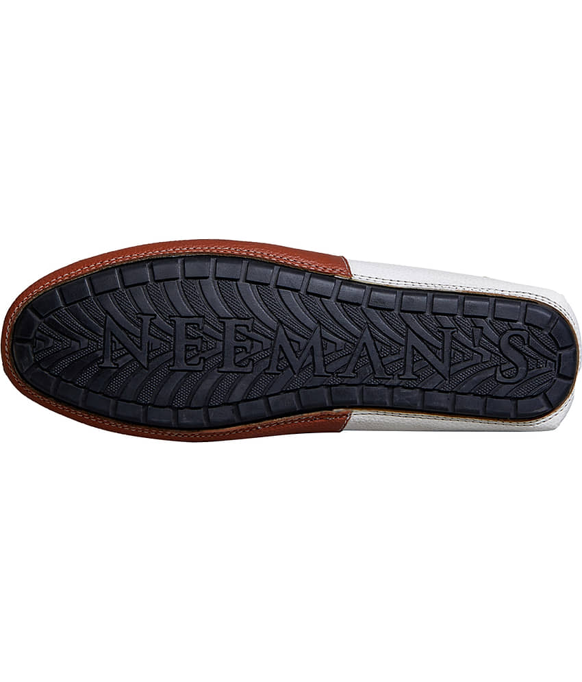 Neemans Color Block Loafers Tan Men's Slip on Shoes view 2
