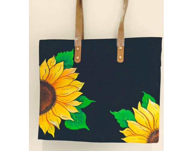Hand Painted Canvas Bag (Model - 1)