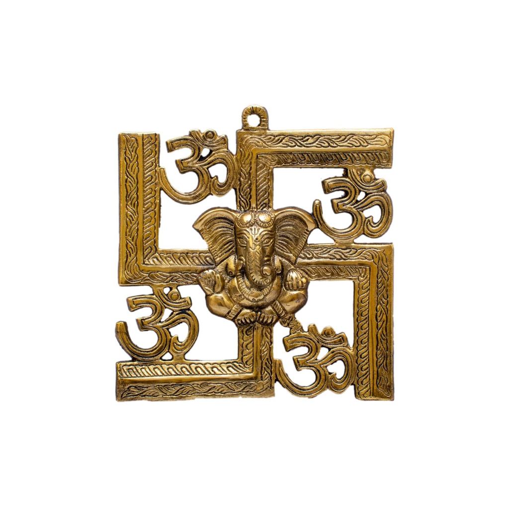 Craftlayout Metal Wall Hanging Ganesha Idol 8 Inch view 2