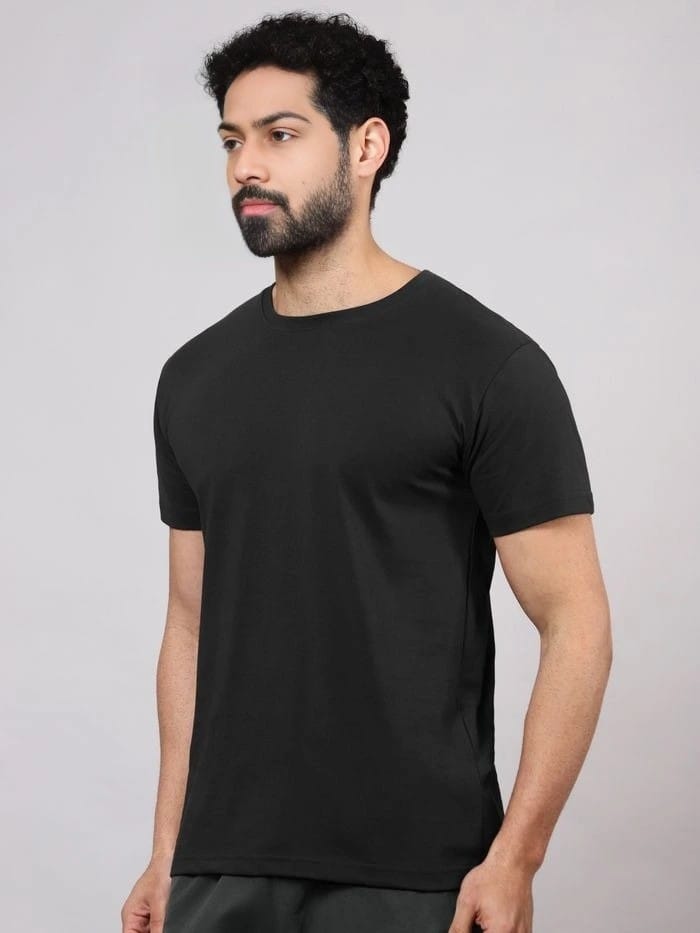 Premium Black Regular Unisex T-shirt view 2