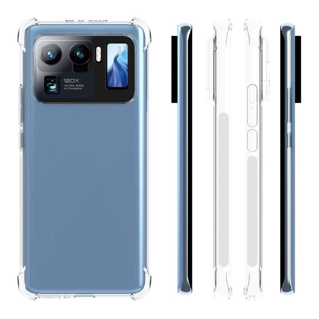 USTIYA for Mi 11 Ultra Case Clear TPU Four Corners Cover Transparent Soft funda view 2