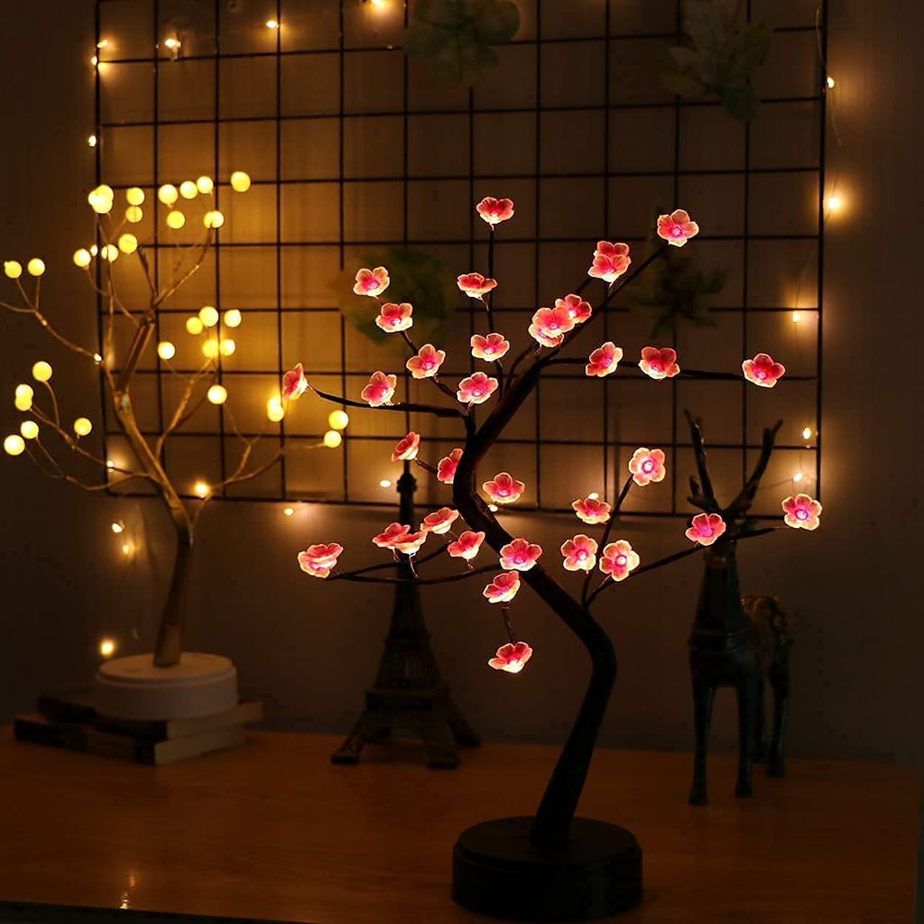 GLOWSERIE Artificial Flower Tree LED Lamp for Home & Bedroom Decor view 2