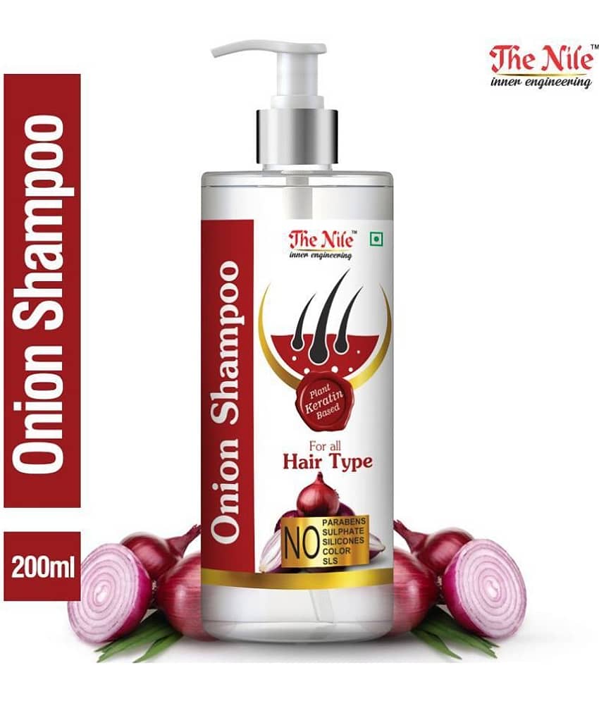 The Nile Red Onion Shampoo 200 ML + Castor Oil 100 ML + Argan Oil 100 ML Shampoo 400 mL Pack of 3 view 2