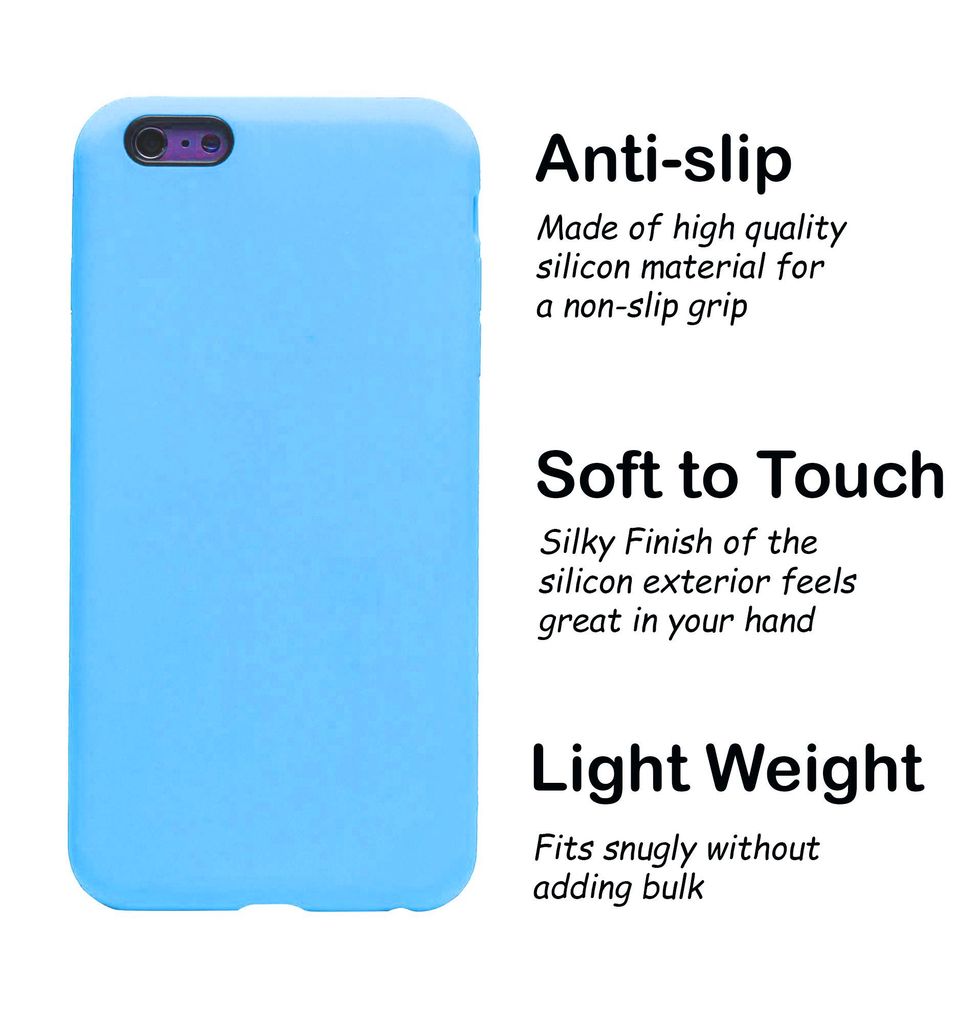 LIRAMARK Liquid Silicone Soft Back Cover Case for Apple iPhone 6 / 6S view 2