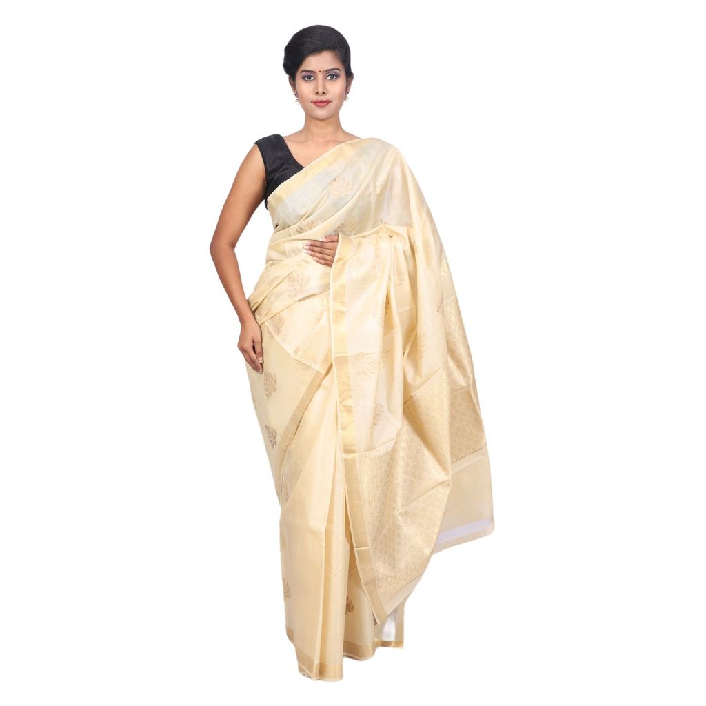 HANDLOOM KOSA SAREE WITH BLOUSE (SKU - 1ST103221220 SAREE- 145) view 2