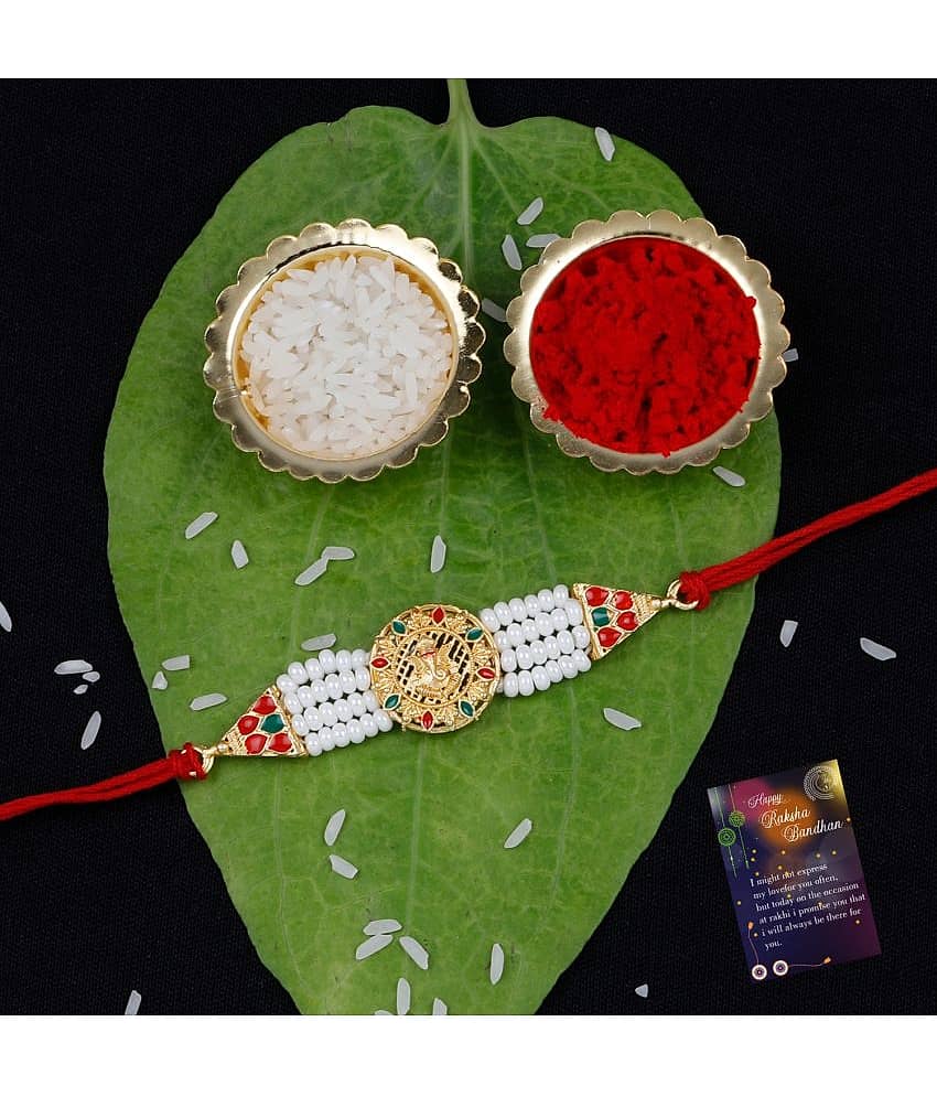 Silver Shine - Red Rakhi Combo ( Pack of 4 ) view 2