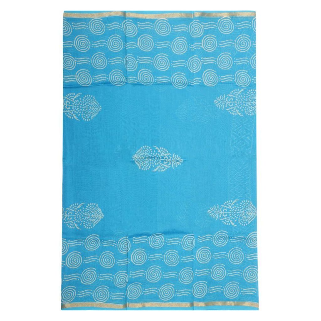 HANDLOOM CHANDERI 03 PCS DABU PRINTED SUIT (SKU - 1RDS01270221 Suit 98) view 2