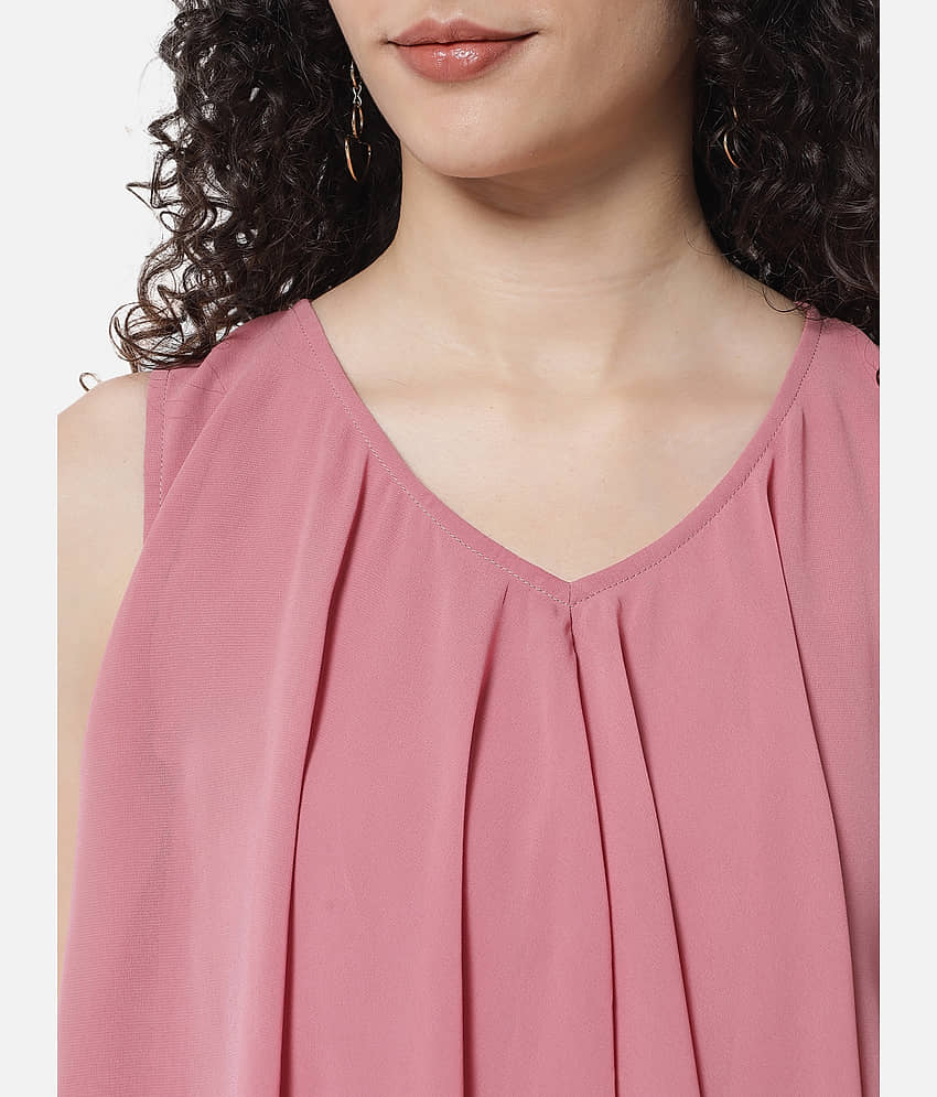 ALL WAYS YOU Women's Georgette Regular Top ( Pink ) view 2